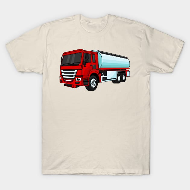 Tanker truck fuel transport cartoon illustration T-Shirt by Cartoons of fun